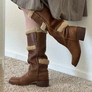 Frye Campus Shearling Trim Boots